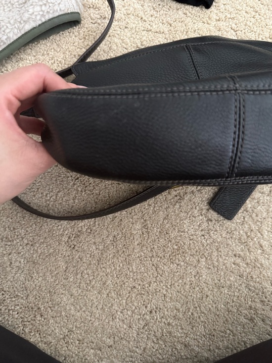 Fossil Black Pebble Leather Flap Crossbody Bag - Picture 11 of 11